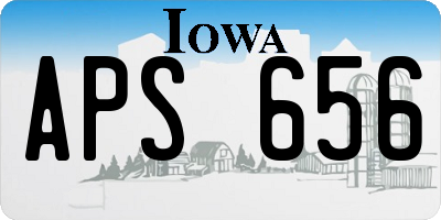 IA license plate APS656