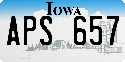 IA license plate APS657