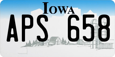 IA license plate APS658