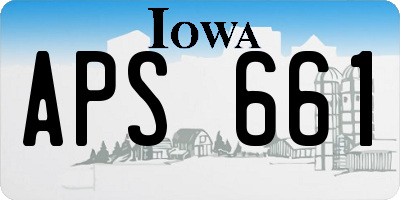 IA license plate APS661