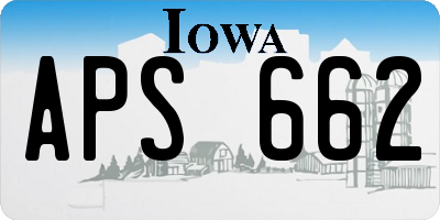 IA license plate APS662