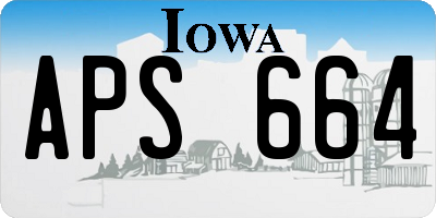 IA license plate APS664