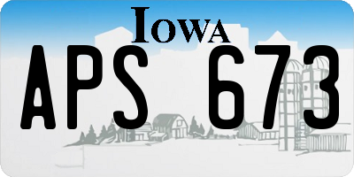 IA license plate APS673