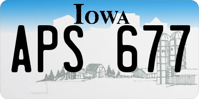 IA license plate APS677