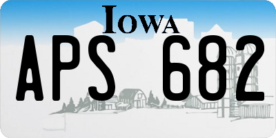 IA license plate APS682