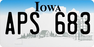 IA license plate APS683