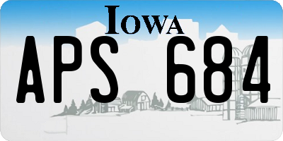 IA license plate APS684
