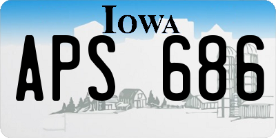 IA license plate APS686
