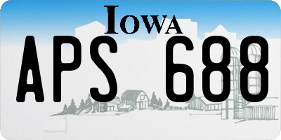 IA license plate APS688