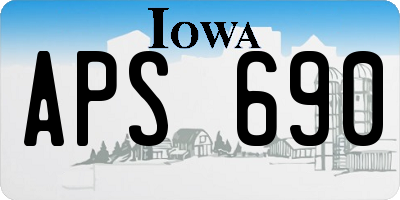 IA license plate APS690
