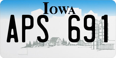 IA license plate APS691