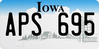 IA license plate APS695