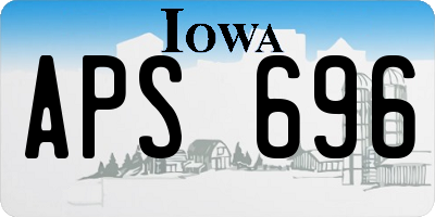 IA license plate APS696