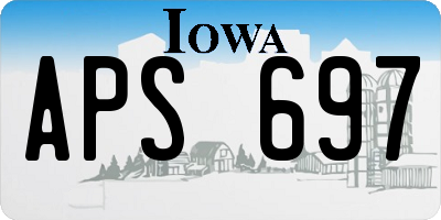 IA license plate APS697