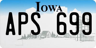 IA license plate APS699