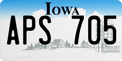 IA license plate APS705