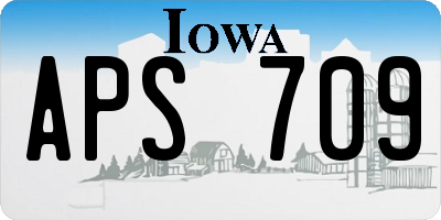 IA license plate APS709