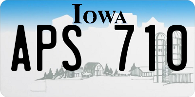 IA license plate APS710