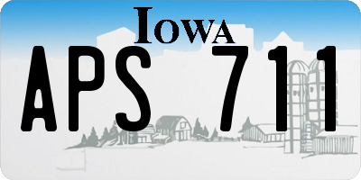 IA license plate APS711