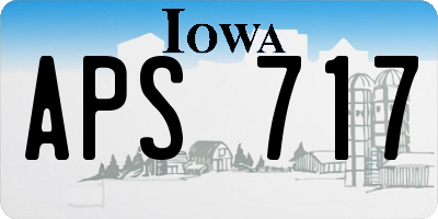 IA license plate APS717