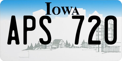 IA license plate APS720