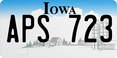IA license plate APS723