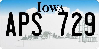 IA license plate APS729