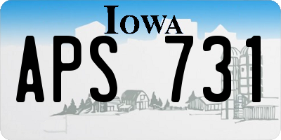 IA license plate APS731
