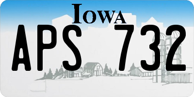 IA license plate APS732