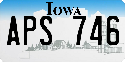 IA license plate APS746