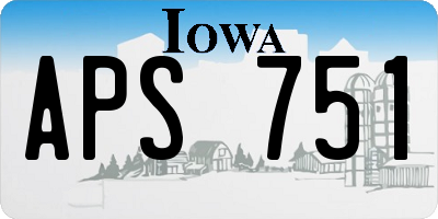 IA license plate APS751