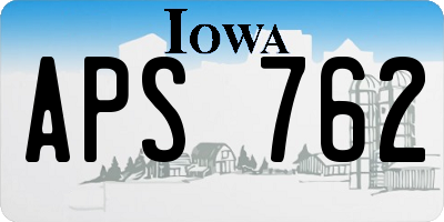 IA license plate APS762