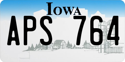 IA license plate APS764