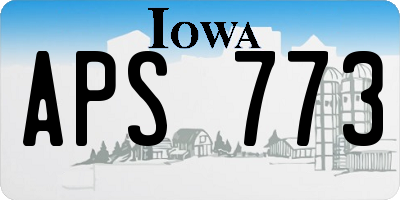 IA license plate APS773
