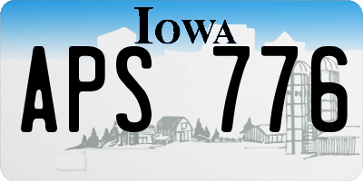 IA license plate APS776