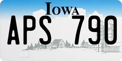 IA license plate APS790