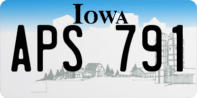 IA license plate APS791