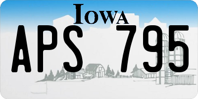 IA license plate APS795