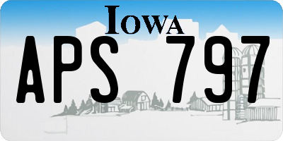 IA license plate APS797