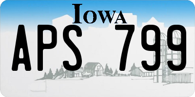 IA license plate APS799