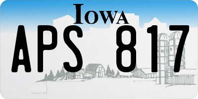 IA license plate APS817