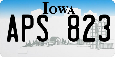 IA license plate APS823