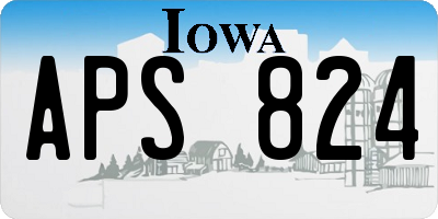 IA license plate APS824