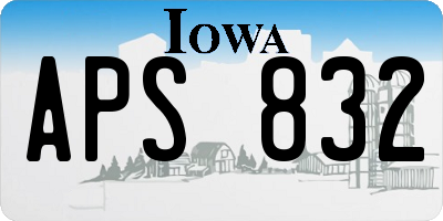 IA license plate APS832