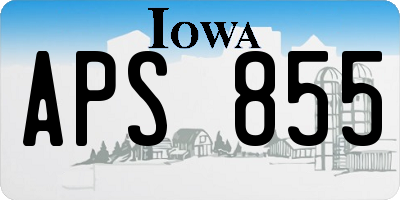 IA license plate APS855