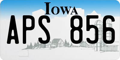 IA license plate APS856