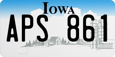 IA license plate APS861