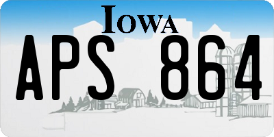 IA license plate APS864