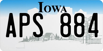 IA license plate APS884