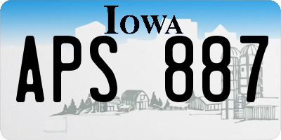 IA license plate APS887